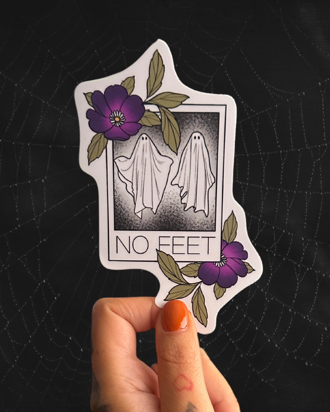 No Feet Polaroid Sticker