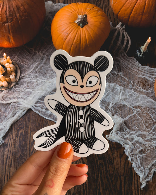 Scary Teddy Sticker